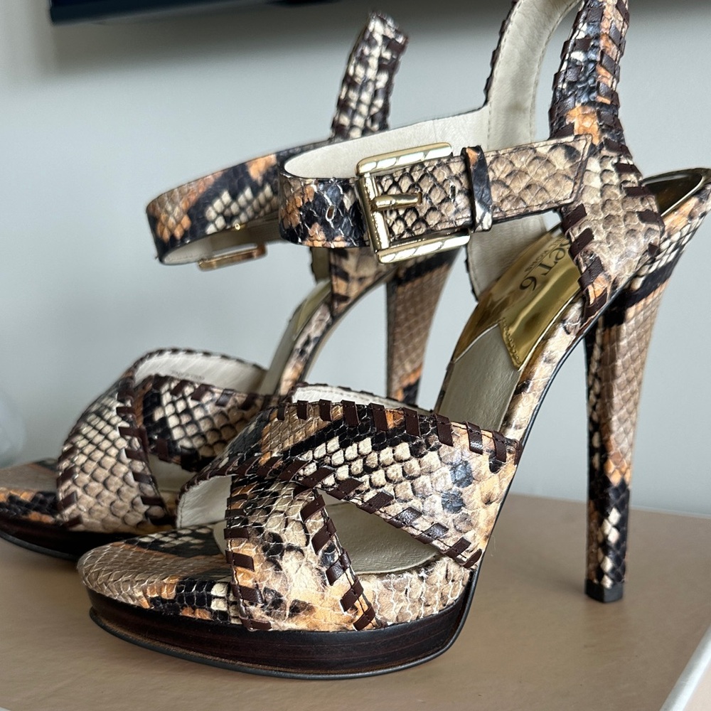 MICHAEL Michael Kors Snakeskin Pattern Heels